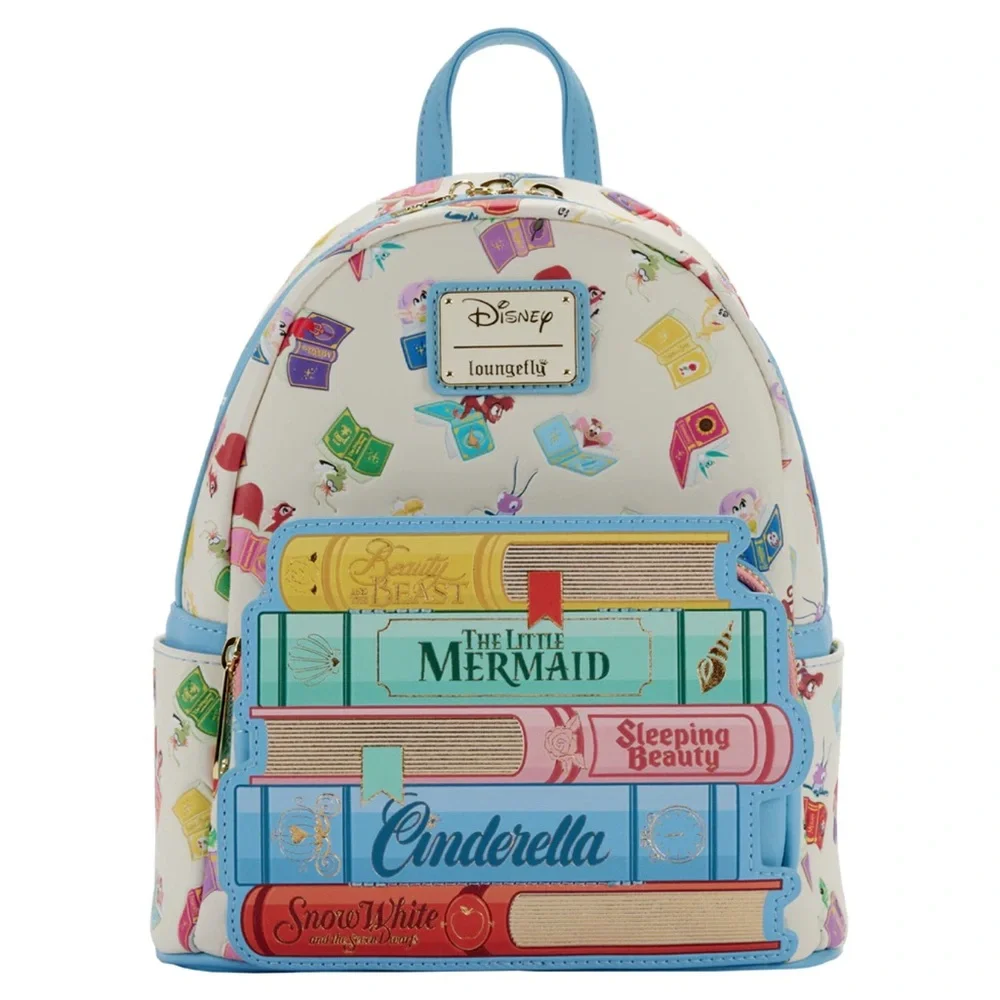 NWT Loungefly Disney Princess Books and sidekicks Backpack - Multicolor - Picture 1 of 5